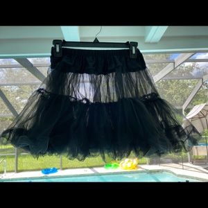 Full black petticoat adult